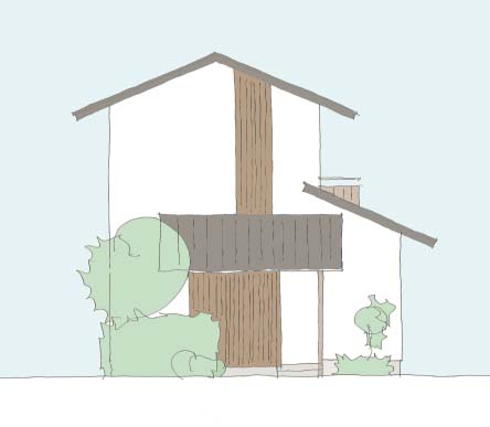 建築家との家づくり立面図