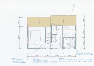 間取り図：目黒区の3階建て狭小住宅