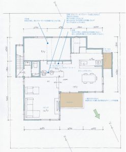 建築家と建てるひな壇土地のデザイン注文住宅間取り図
